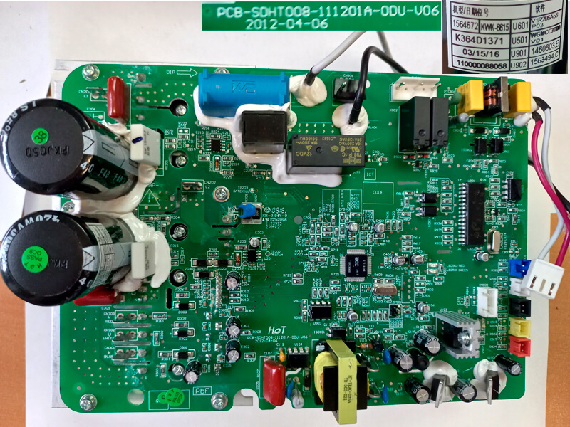 Плата управления кондиционером PCB-SDHT008-111201A-ODU-V06