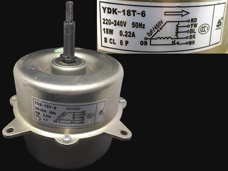 Двигатель (мотор) кондиционера YDK-18T-6